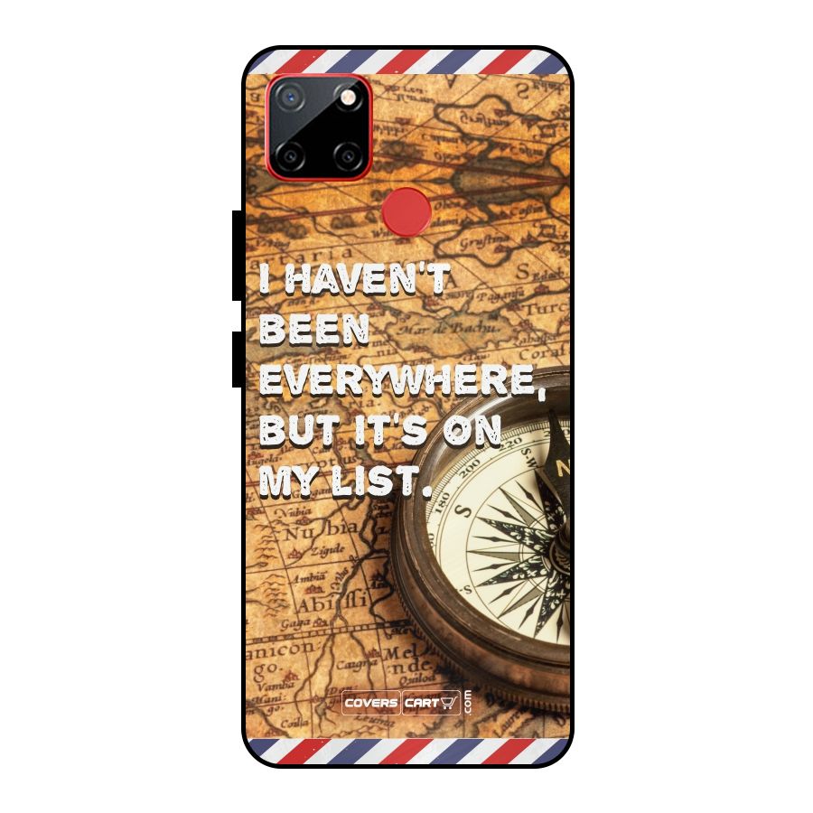 Travel Map Metal Back Case for Realme C12