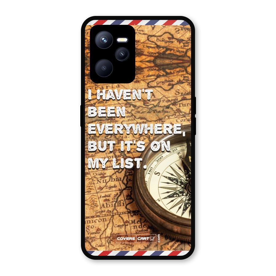 Travel Map Metal Back Case for Realme C35