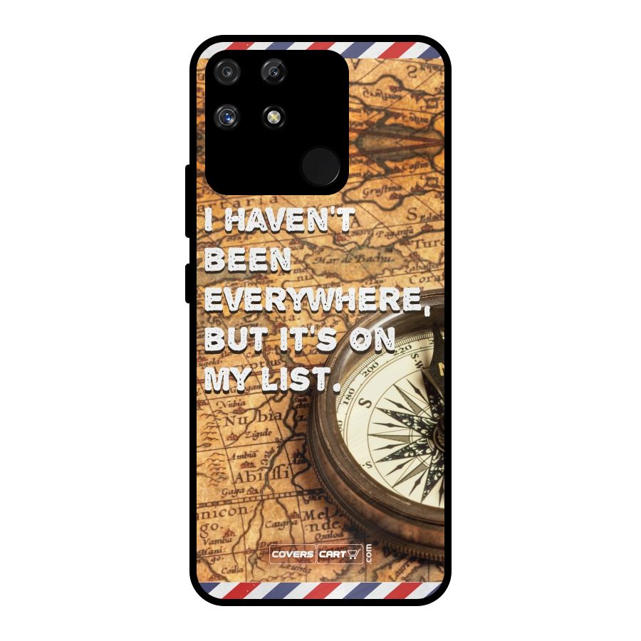 Travel Map Metal Back Case for Realme Narzo 50A