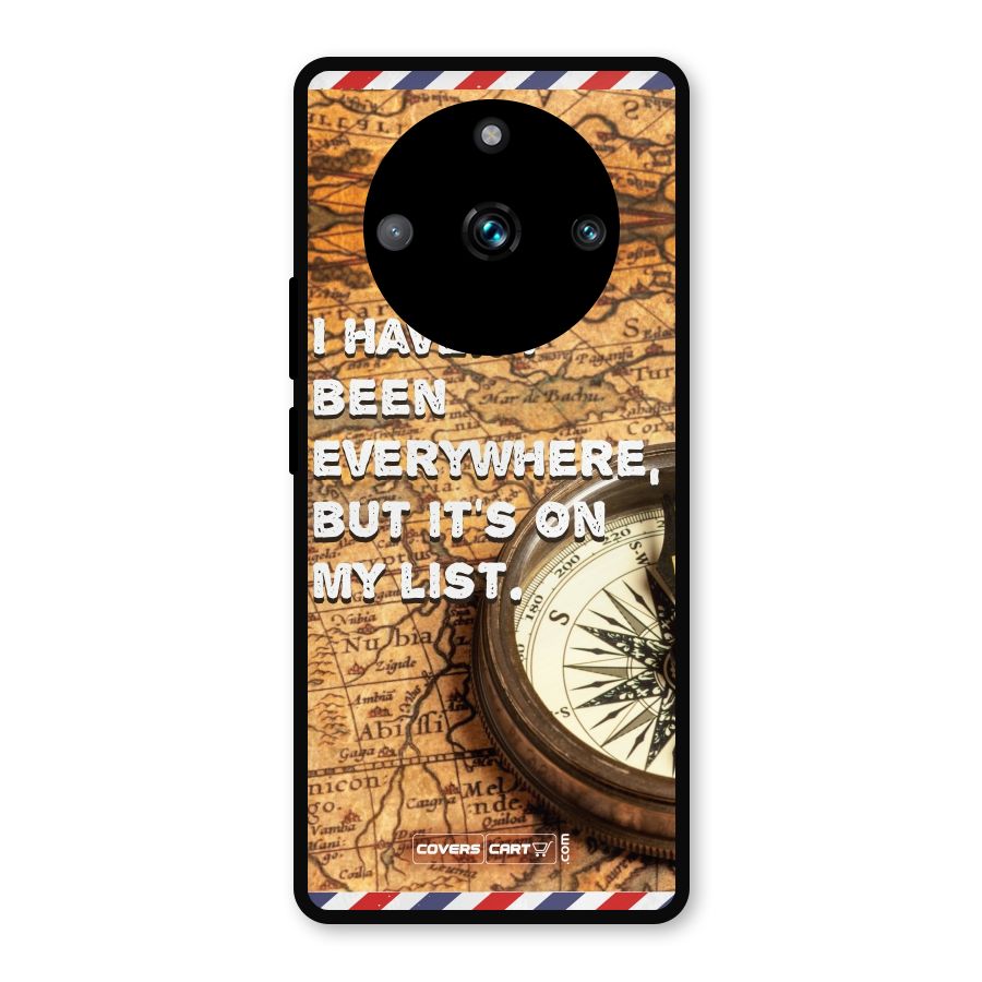 Travel Map Metal Back Case for Realme Narzo 60 Pro