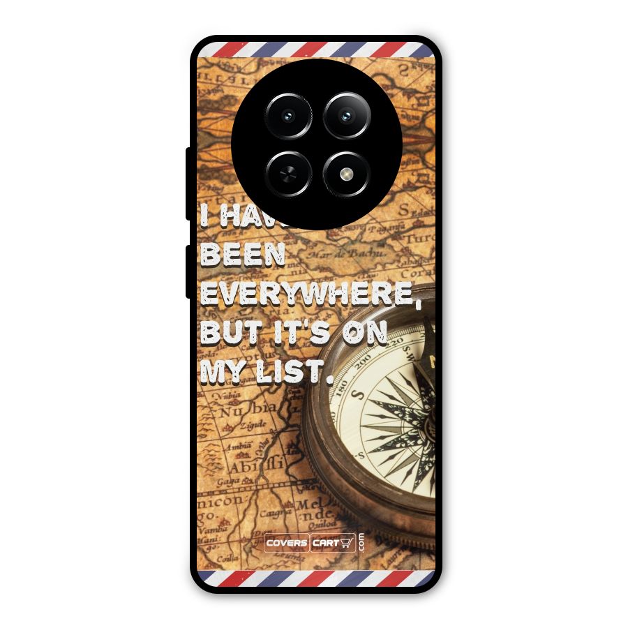 Travel Map Metal Back Case for Realme Narzo 70x 5G