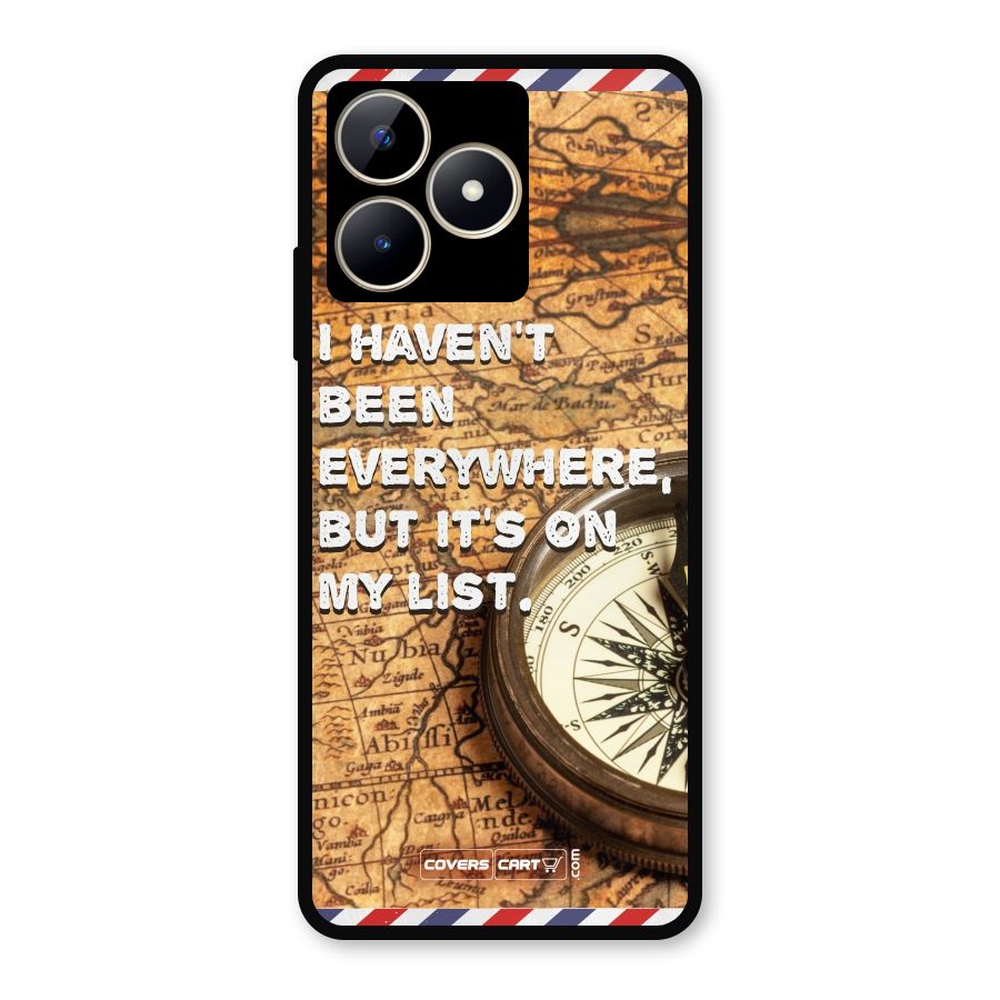 Travel Map Metal Back Case for Realme Narzo N53