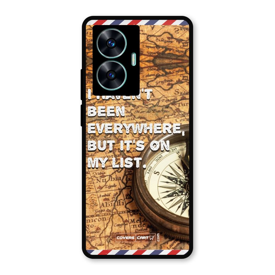 Travel Map Metal Back Case for Realme Narzo N55