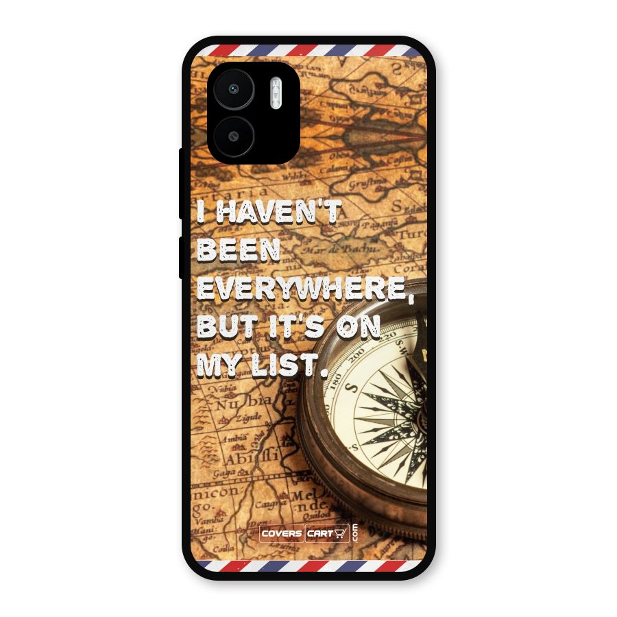 Travel Map Metal Back Case for Redmi A2