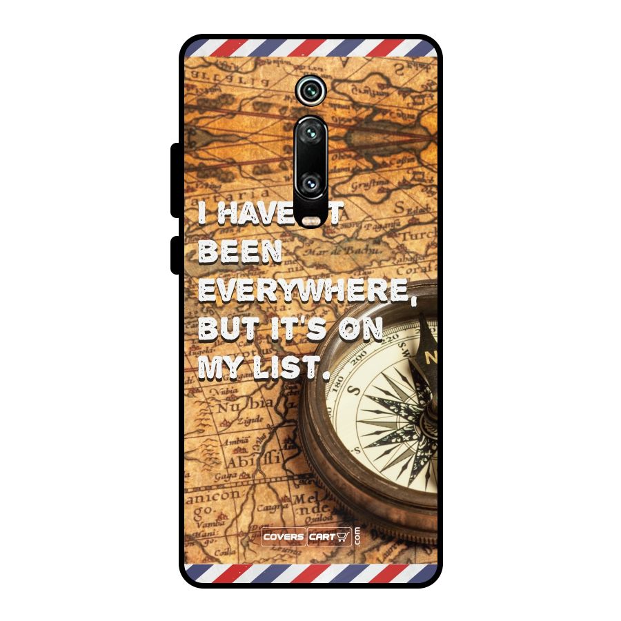 Travel Map Metal Back Case for Redmi K20 Pro