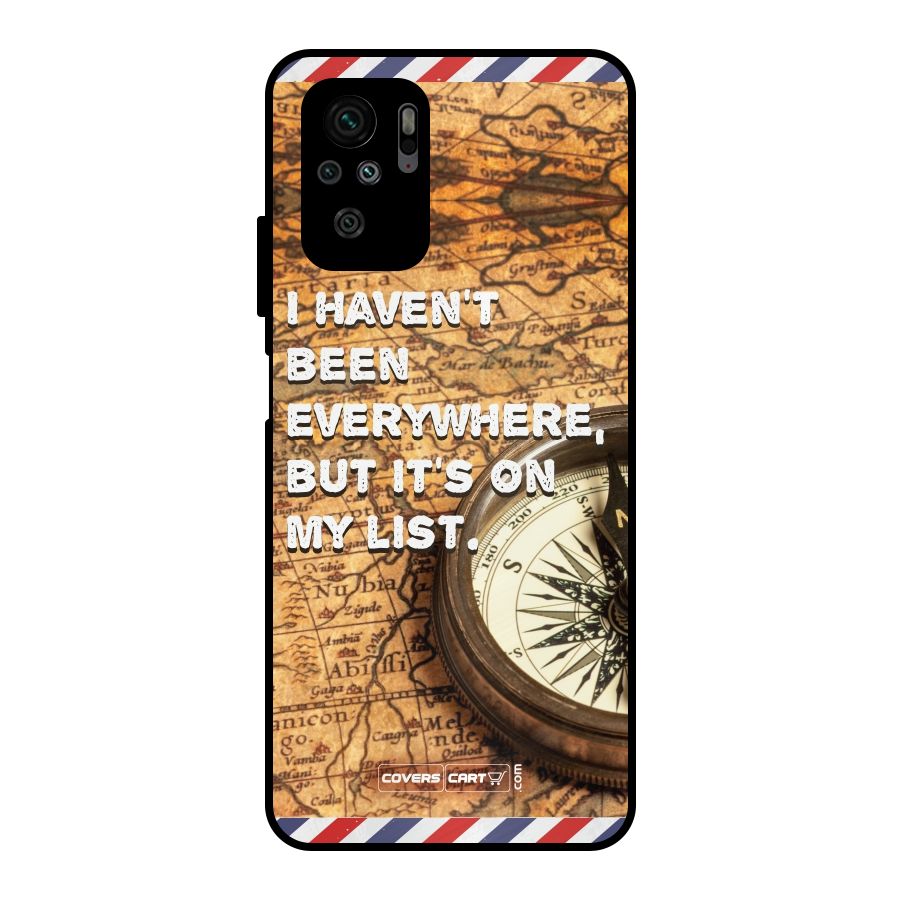 Travel Map Metal Back Case for Redmi Note 10S