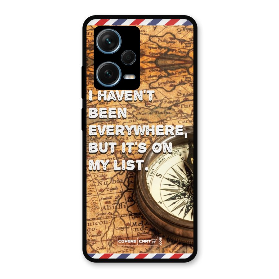 Travel Map Metal Back Case for Redmi Note 12 Pro Plus 5G