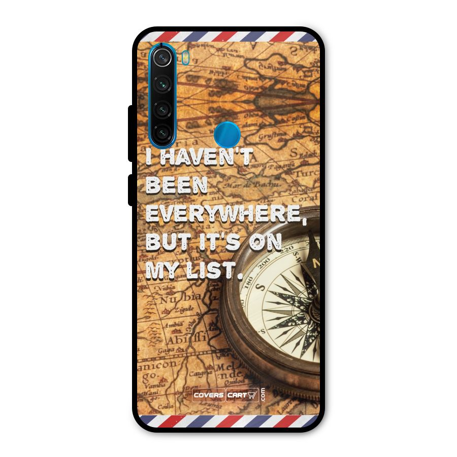 Travel Map Metal Back Case for Redmi Note 8
