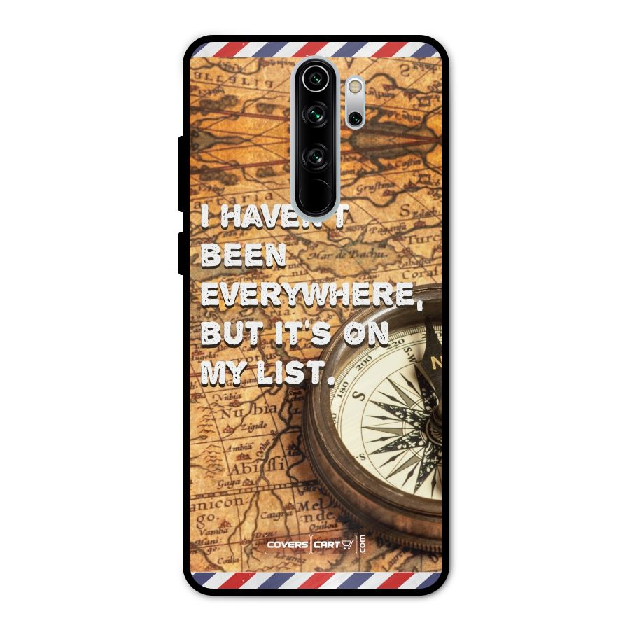 Travel Map Metal Back Case for Redmi Note 8 Pro