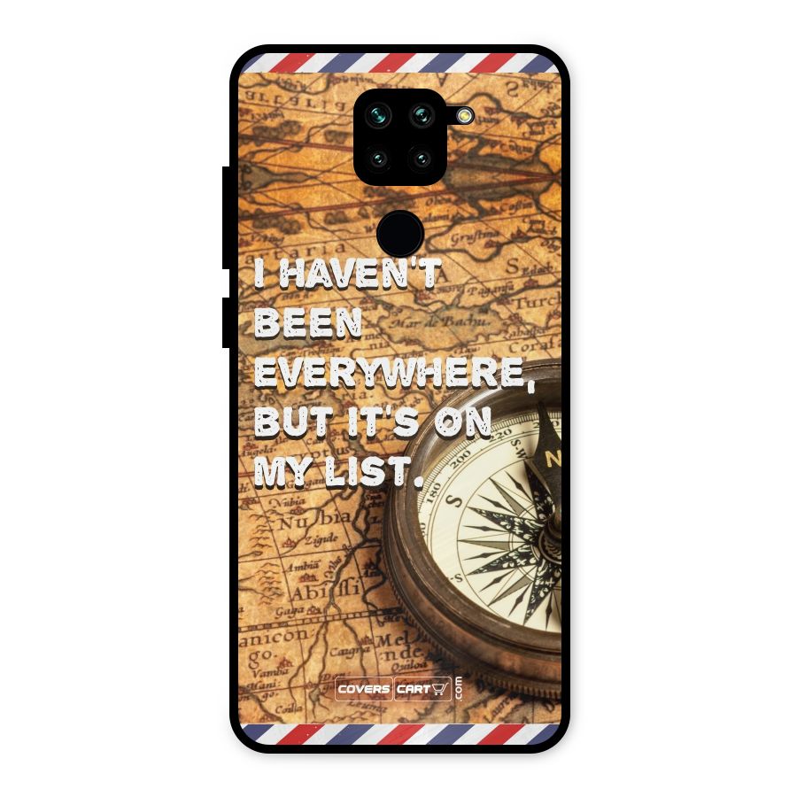 Travel Map Metal Back Case for Redmi Note 9