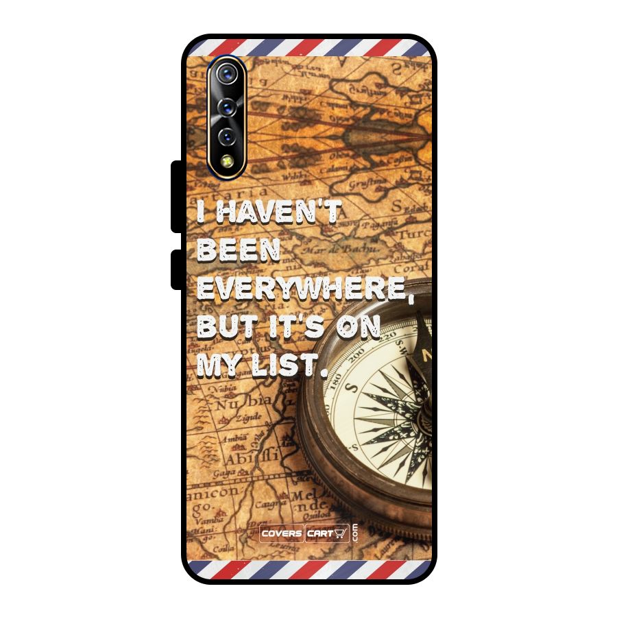 Travel Map Metal Back Case for Vivo S1