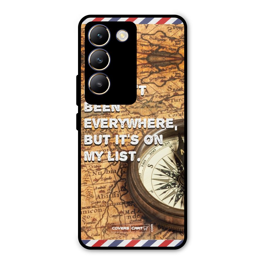 Travel Map Metal Back Case for Vivo T3 5G
