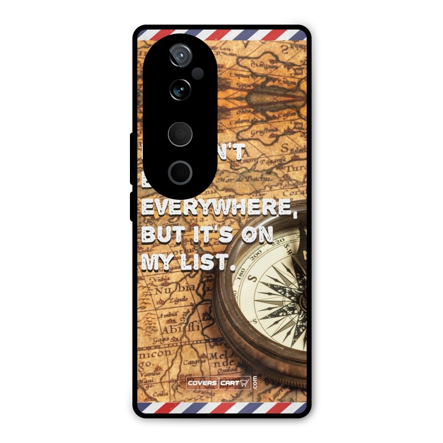 Travel Map Metal Back Case for Vivo T3 Ultra