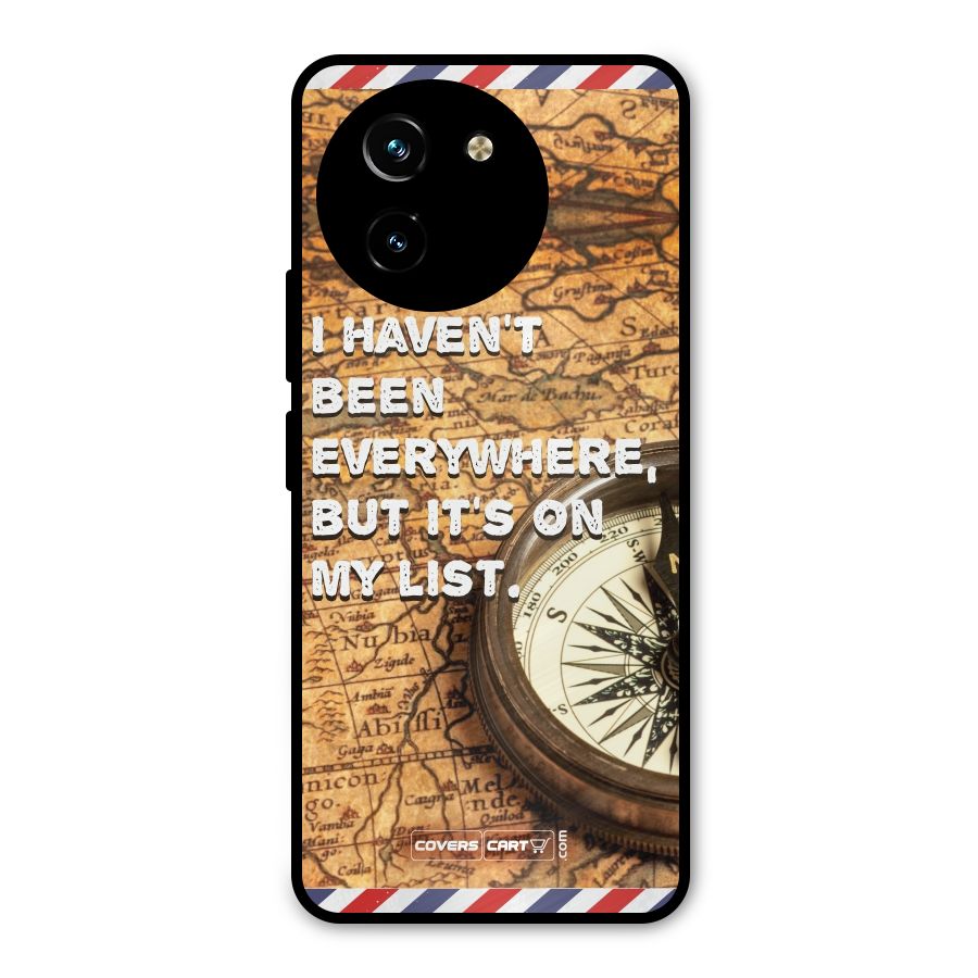 Travel Map Metal Back Case for Vivo T3x