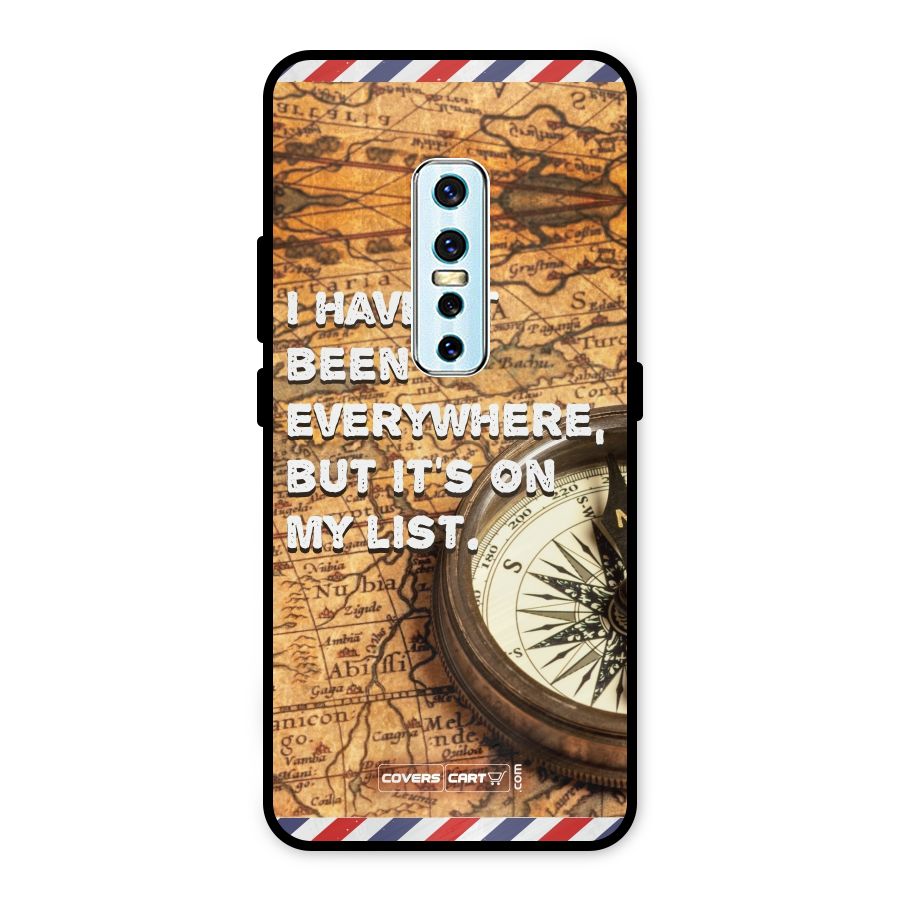 Travel Map Metal Back Case for Vivo V17 Pro