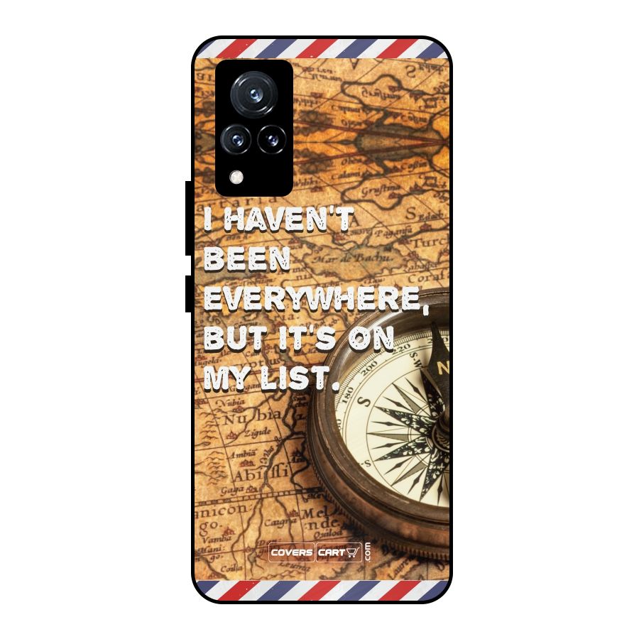 Travel Map Metal Back Case for Vivo V21 5G