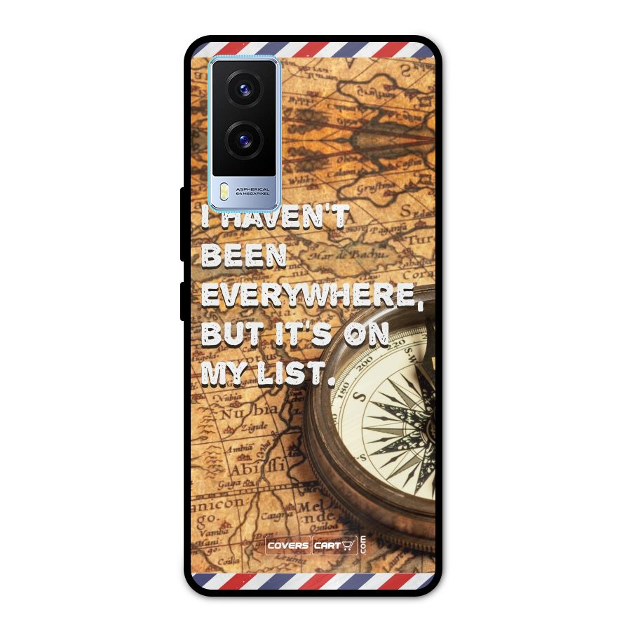 Travel Map Metal Back Case for Vivo V21e 5G