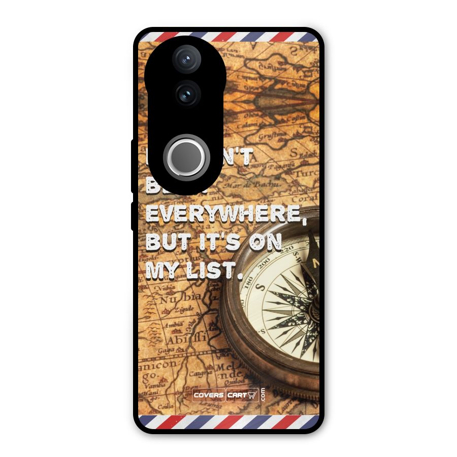 Travel Map Metal Back Case for Vivo V50e