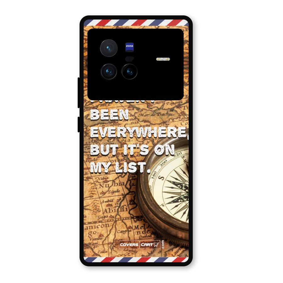 Travel Map Metal Back Case for Vivo X80