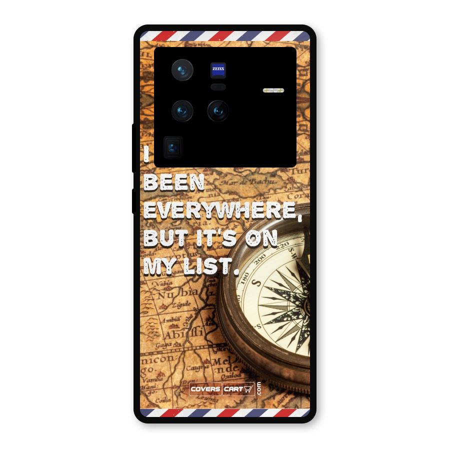 Travel Map Metal Back Case for Vivo X80 Pro