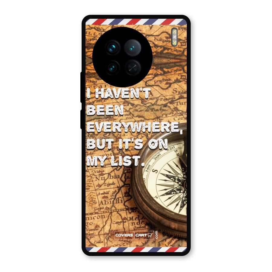 Travel Map Metal Back Case for Vivo X90