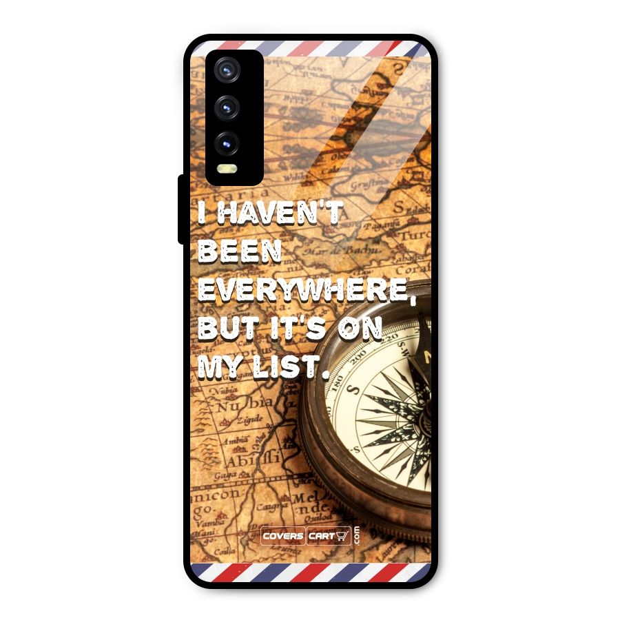 Travel Map Metal Back Case for Vivo Y20 2021