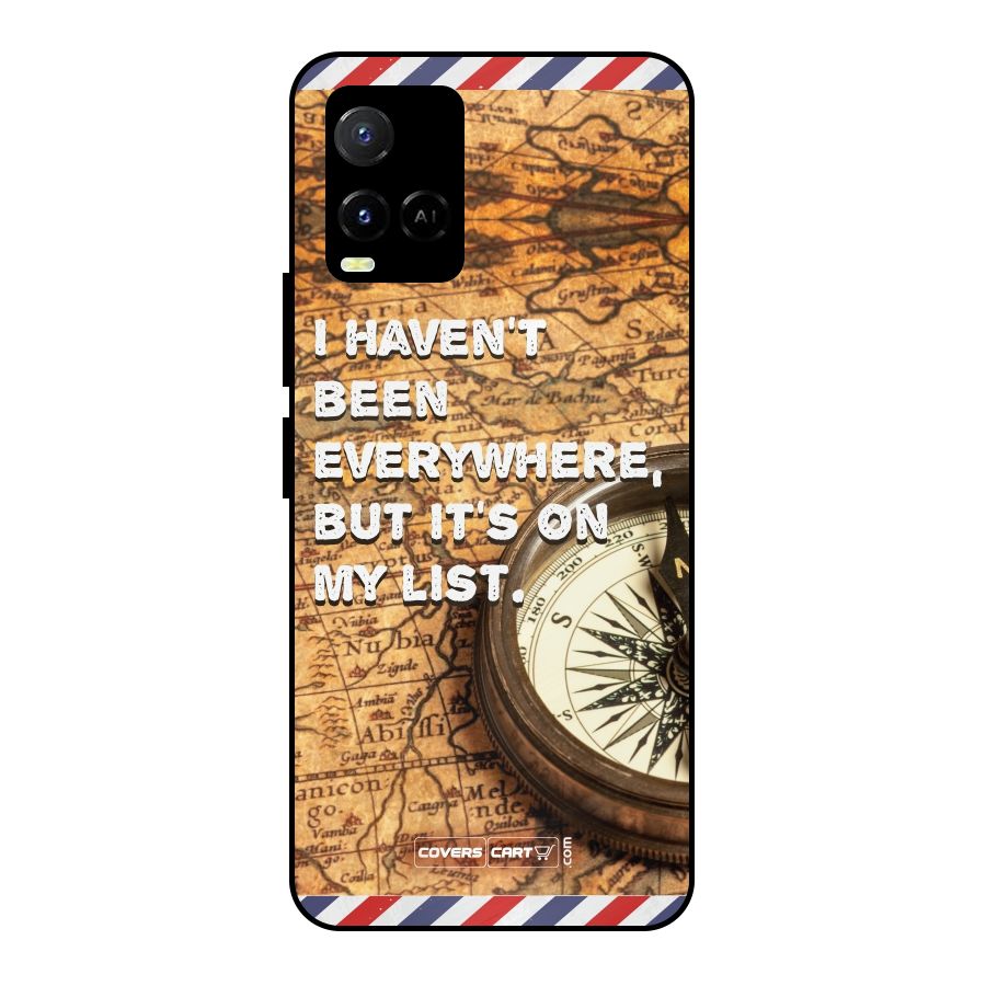 Travel Map Metal Back Case for Vivo Y21