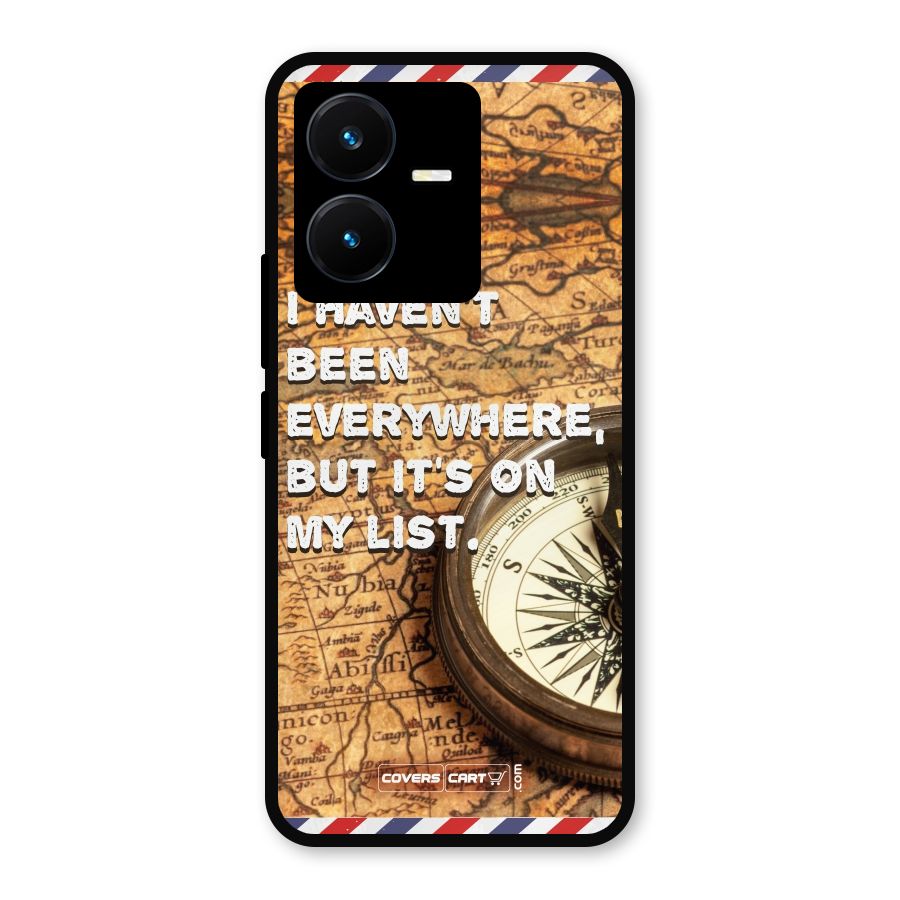 Travel Map Metal Back Case for Vivo Y22