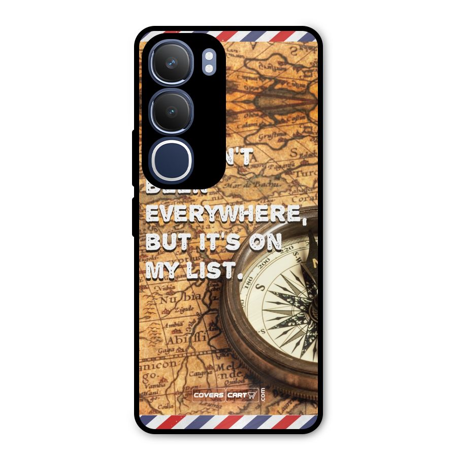 Travel Map Metal Back Case for Vivo Y29