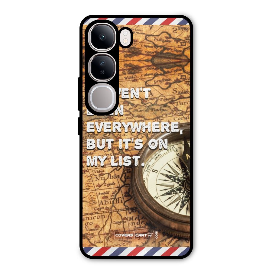 Travel Map Metal Back Case for Vivo Y300