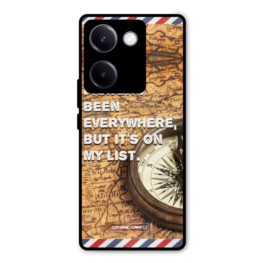 Travel Map Metal Back Case for Vivo Y300 Plus