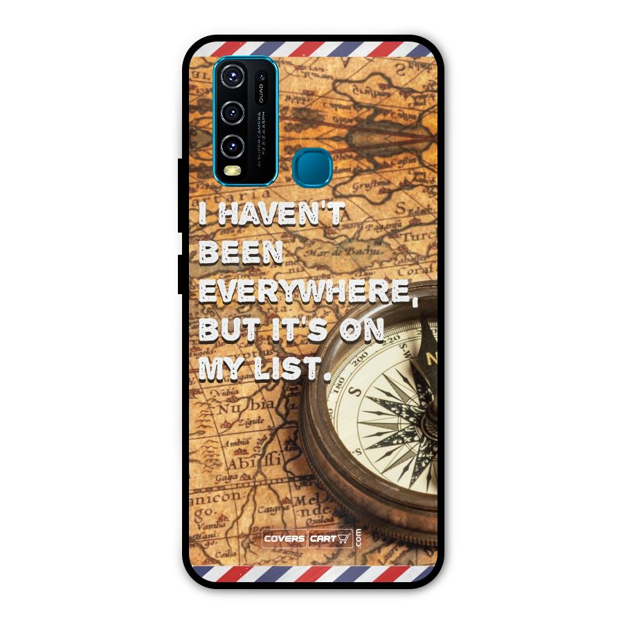 Travel Map Metal Back Case for Vivo Y50