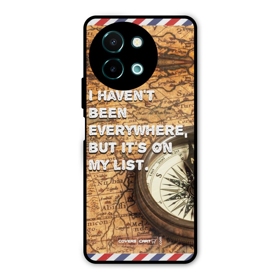 Travel Map Metal Back Case for Vivo Y58