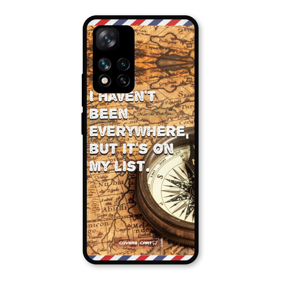 Travel Map Metal Back Case for Xiaomi 11i Hypercharge 5G