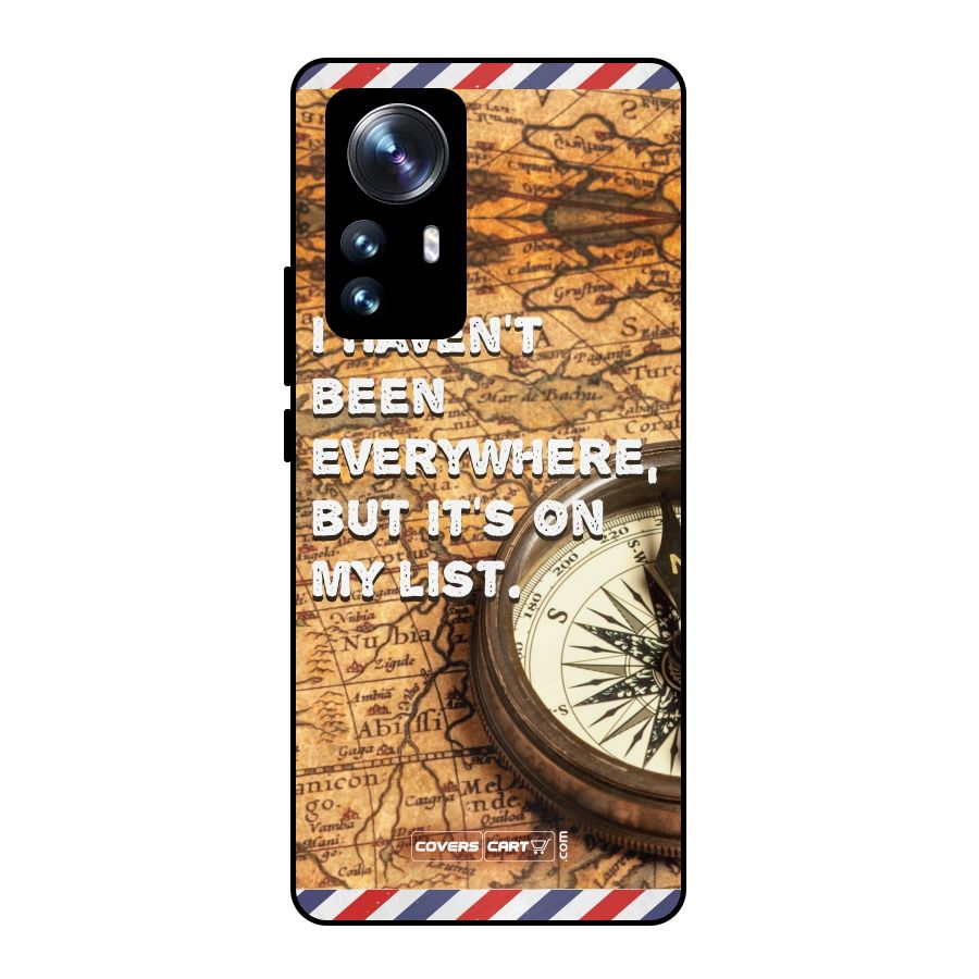 Travel Map Metal Back Case for Xiaomi 12 Pro