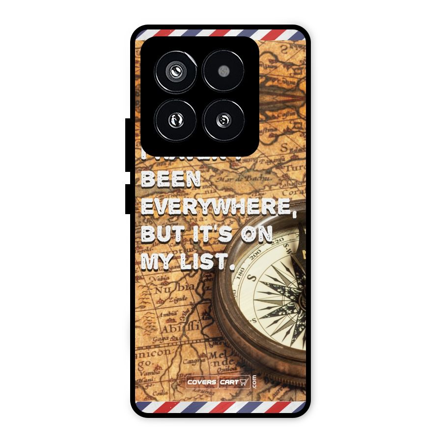 Travel Map Metal Back Case for Xiaomi 14 Pro