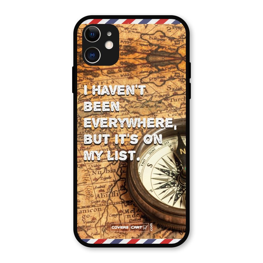 Travel Map Metal Back Case for iPhone 11
