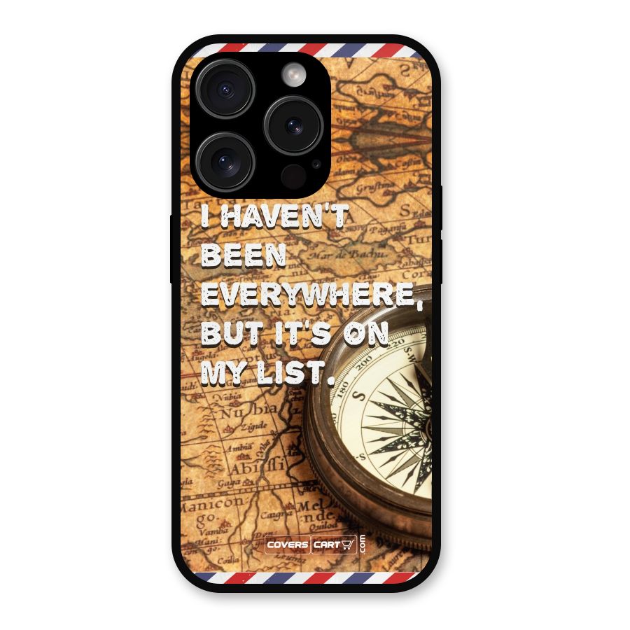 Travel Map Metal Back Case for iPhone 15 Pro