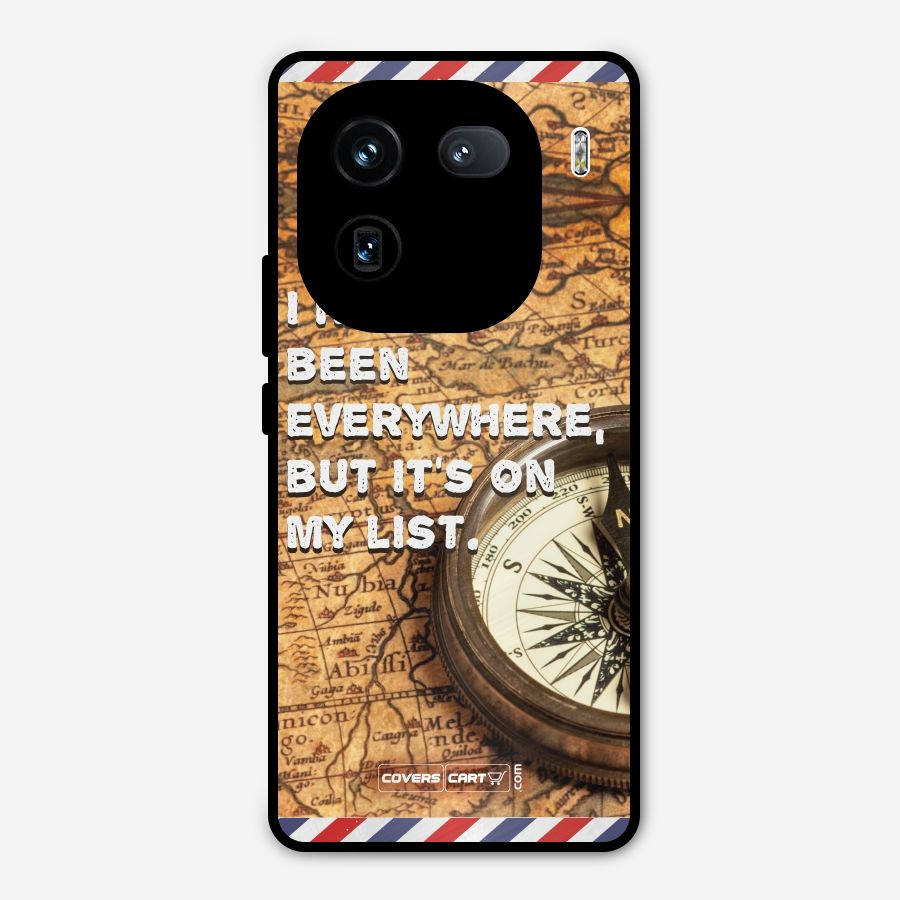 Travel Map Metal Back Case for iQOO 12