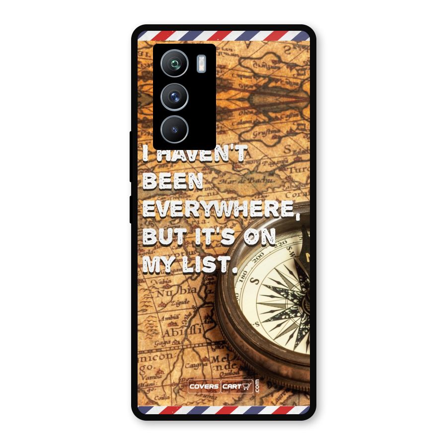 Travel Map Metal Back Case for iQOO 9 SE