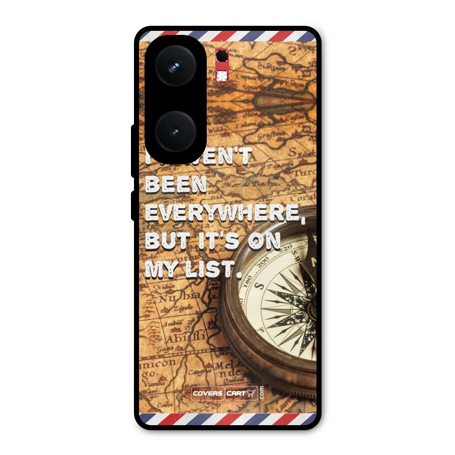 Travel Map Metal Back Case for iQOO Neo 9 Pro