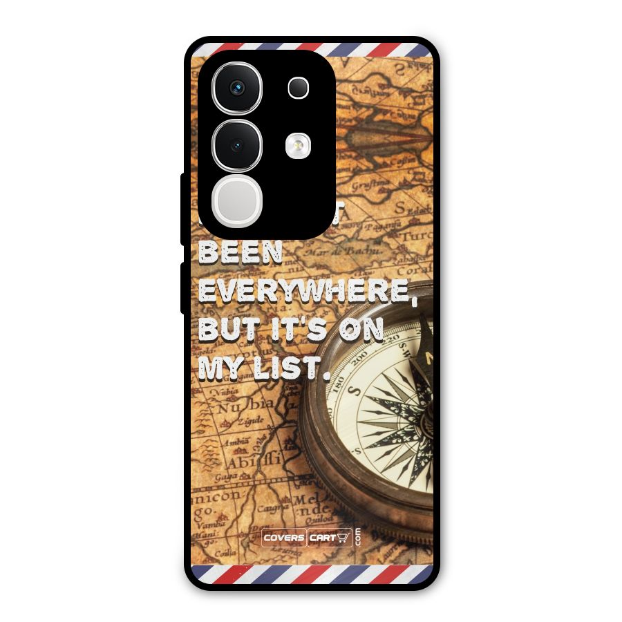 Travel Map Metal Back Case for iQOO Z10x