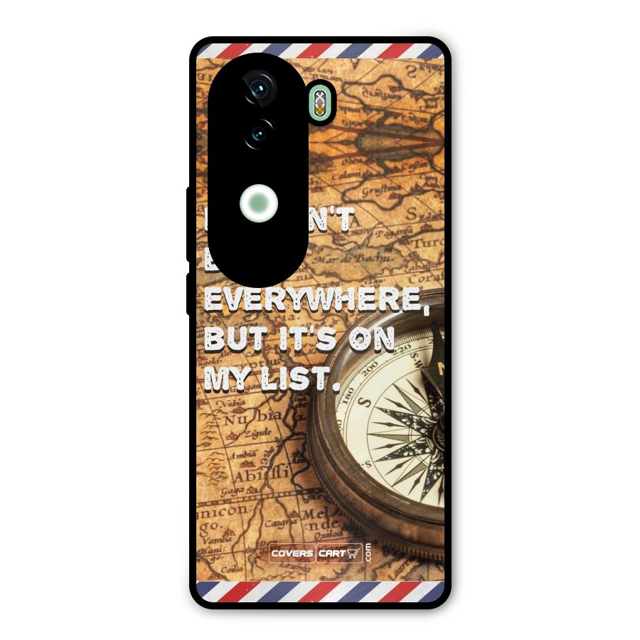Travel Map Metal Back Case for iQOO Z9s