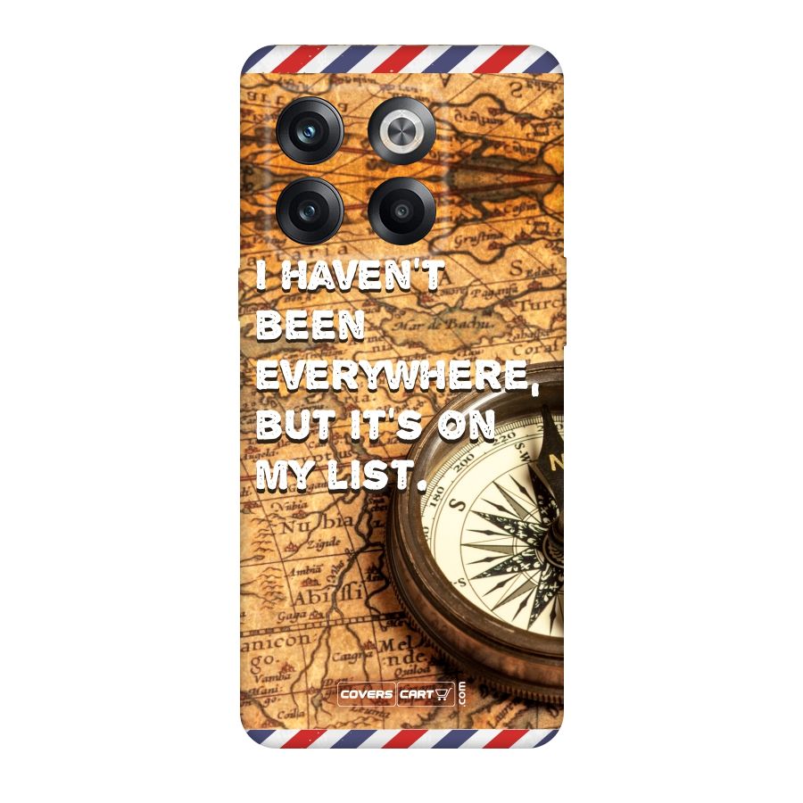 Travel Map Original Polycarbonate Back Case for OnePlus 10T