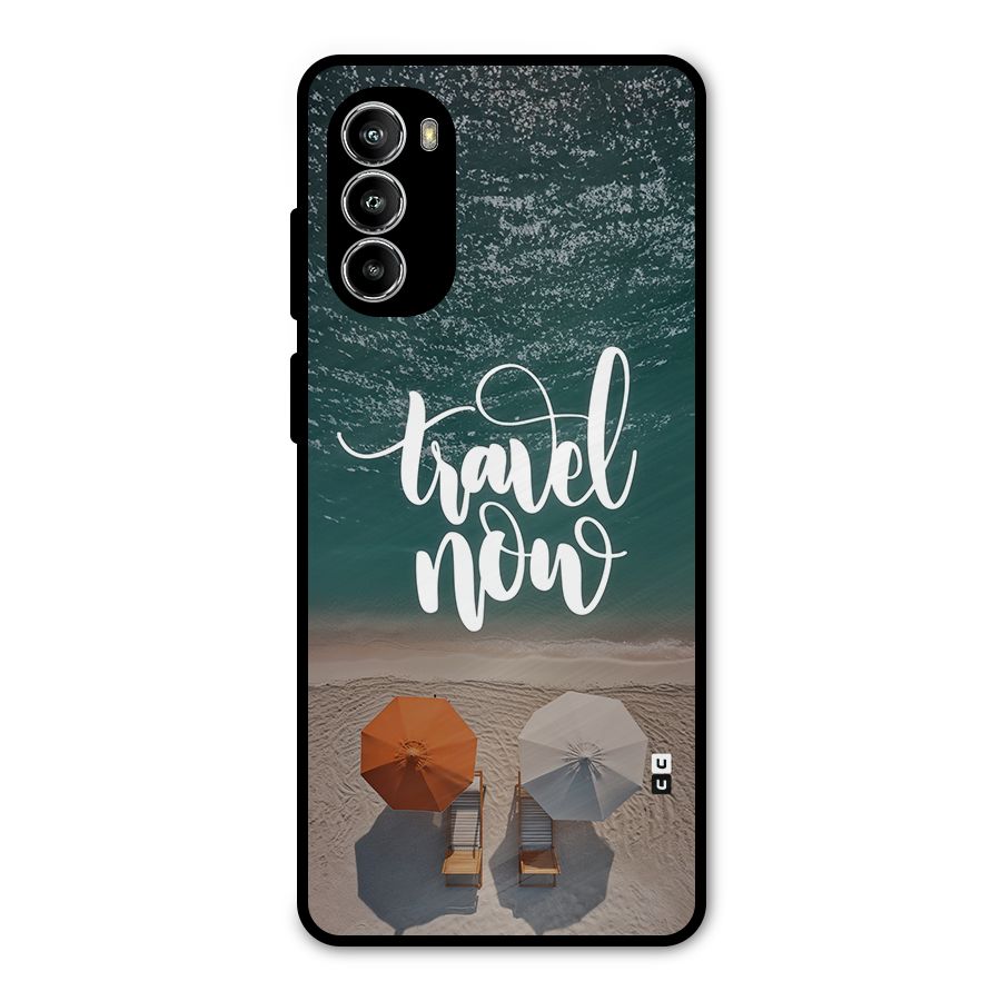 Travel Now Metal Back Case for Moto G52