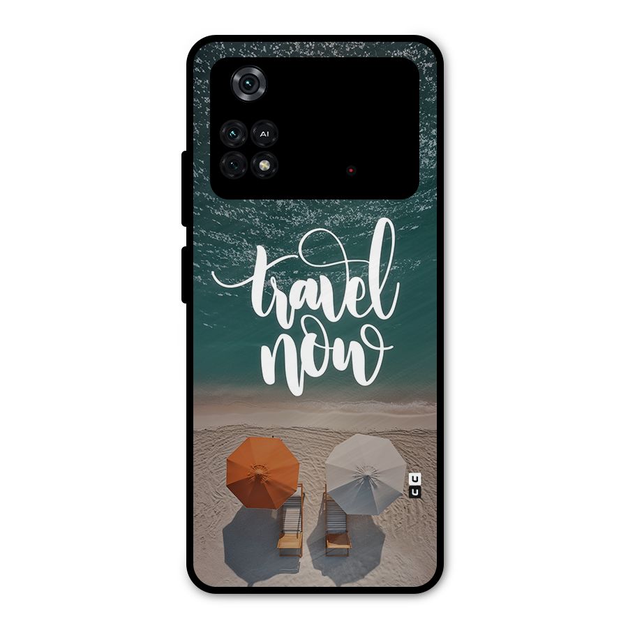 Travel Now Metal Back Case for Poco M4 Pro 4G