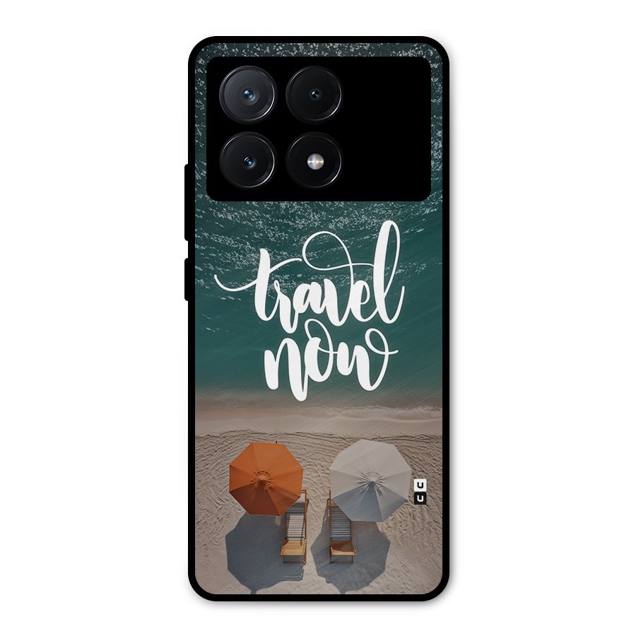 Travel Now Metal Back Case for Poco X6 Pro