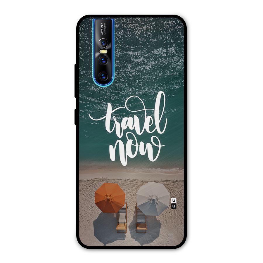 Travel Now Metal Back Case for Vivo V15 Pro