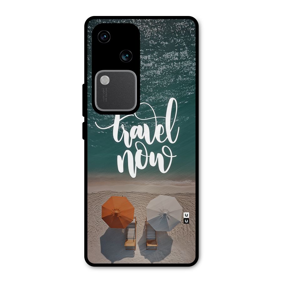 Travel Now Metal Back Case for Vivo V30 Pro
