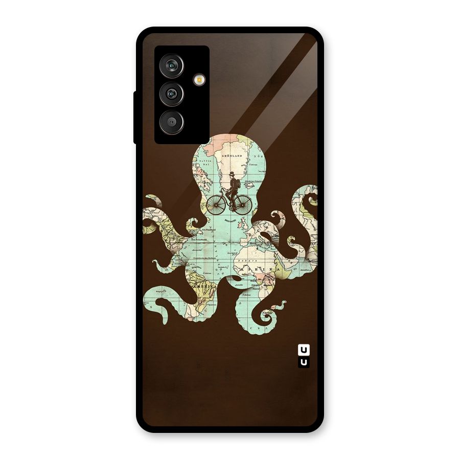Travel Octopus Glass Back Case for Galaxy M13